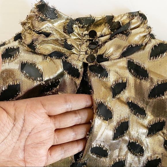 VINTAGE - TRANSITIONS by SEARS METALLIC BLOUSE - Picture 7 of 10